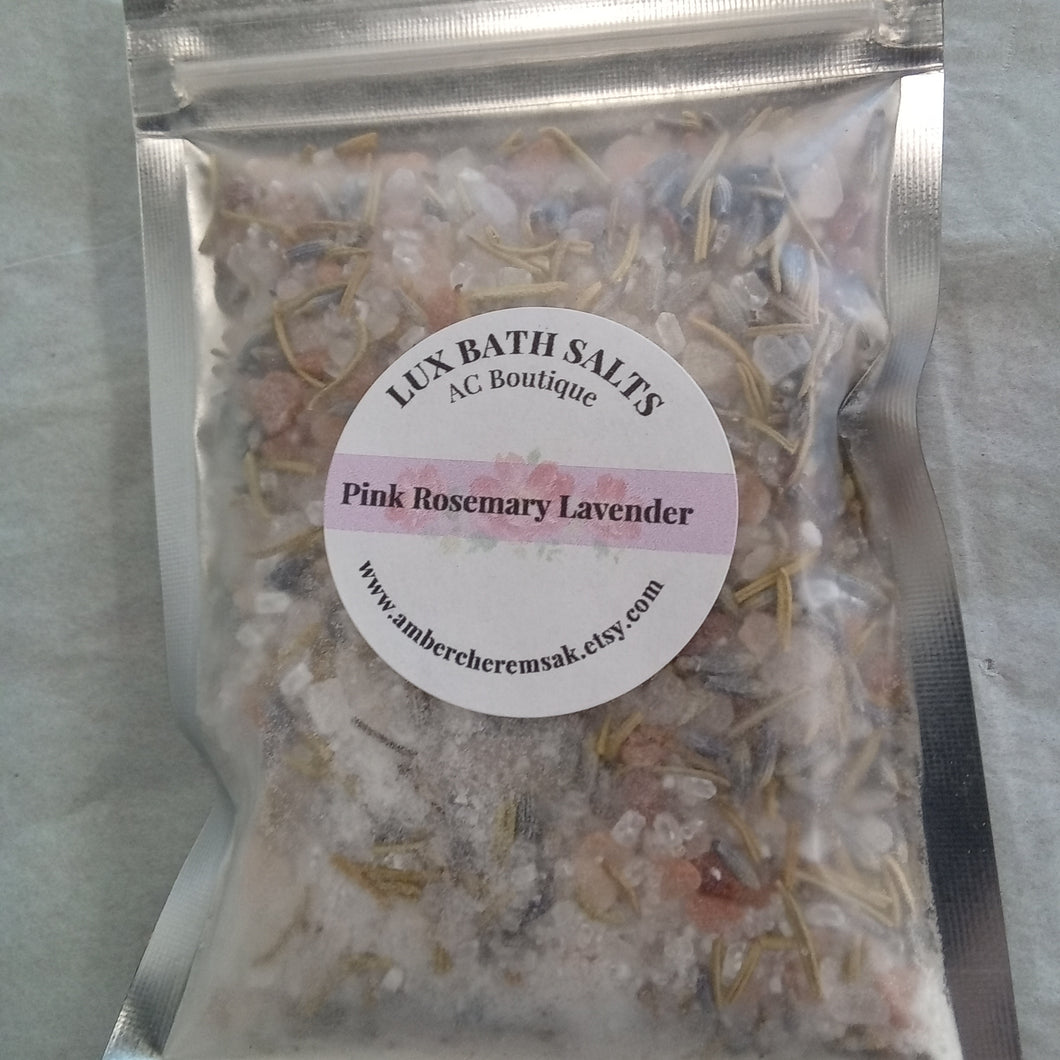 Pink Rosemary Lavender bath salts