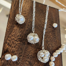 Load image into Gallery viewer, Sterling Silver egg nest necklace
