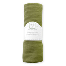 Load image into Gallery viewer, Green Turtle Muslin Swaddle Blanket, Premium Cotton
