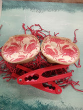 Load image into Gallery viewer, Red Crab Pedestal Clamshells
