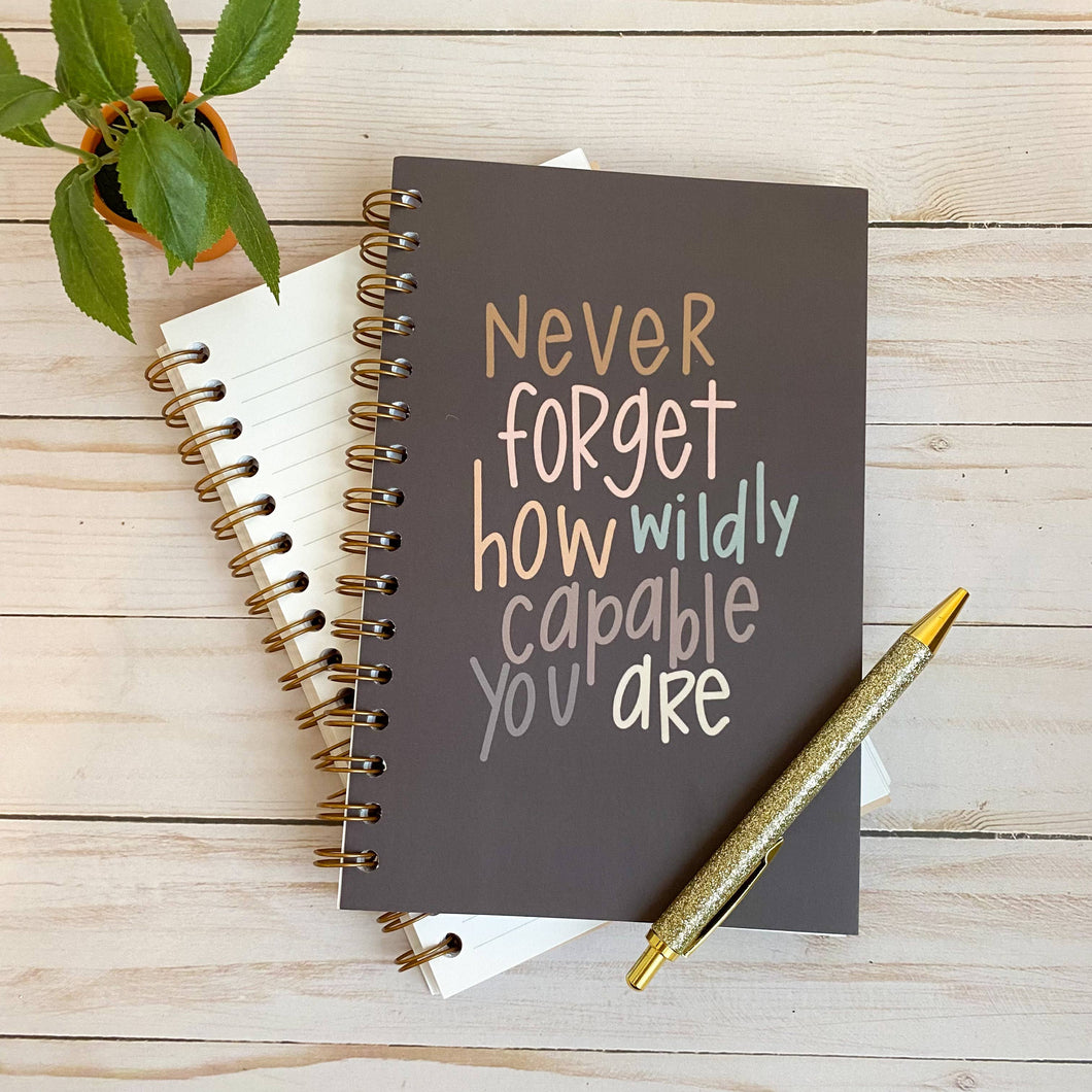 Wildly capable notebook | Self care journal