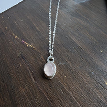 Load image into Gallery viewer, Rose Quartz Sterling Silver Necklace
