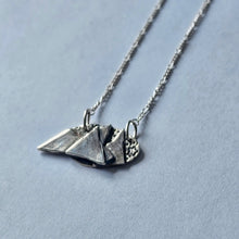 Load image into Gallery viewer, Sterling silver mountain-scape necklace

