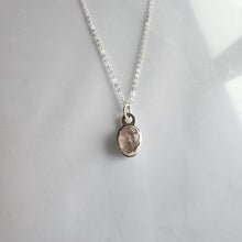 Load image into Gallery viewer, Rose Quartz Sterling Silver Necklace
