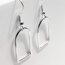 Load image into Gallery viewer, Sterling silver open form dangle earrings
