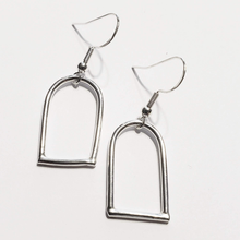 Load image into Gallery viewer, Sterling silver open form dangle earrings
